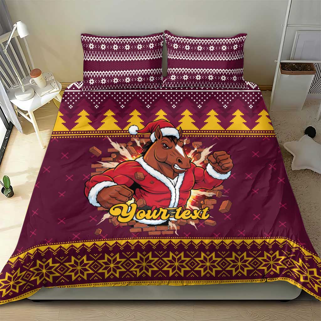 Jingle Broncos Jump Personalized Bedding Set Christmas Rugby League Spirit - Aussie Hoodie
