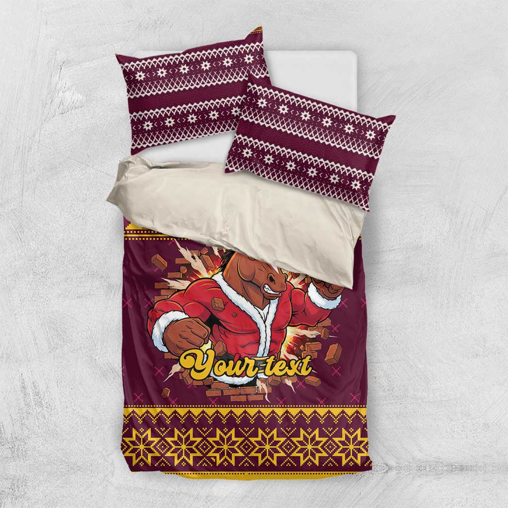 Jingle Broncos Jump Personalized Bedding Set Christmas Rugby League Spirit - Aussie Hoodie