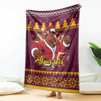 Jingle Broncos Jump Personalized Blanket Christmas Rugby League Spirit - Aussie Hoodie