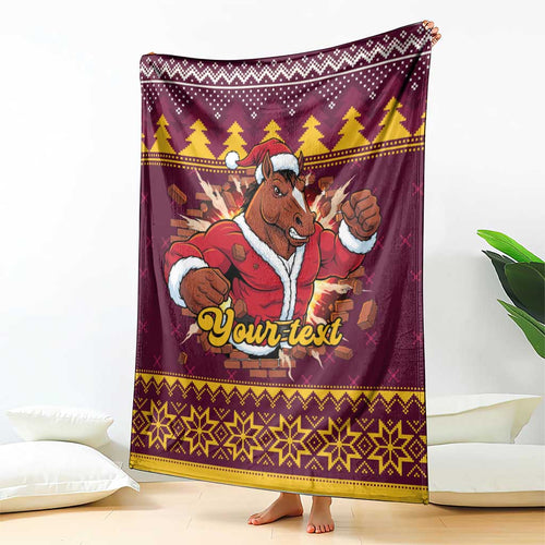 Jingle Broncos Jump Personalized Blanket Christmas Rugby League Spirit - Aussie Hoodie