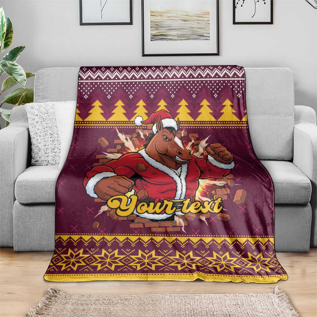Jingle Broncos Jump Personalized Blanket Christmas Rugby League Spirit - Aussie Hoodie