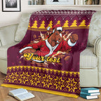 Jingle Broncos Jump Personalized Blanket Christmas Rugby League Spirit - Aussie Hoodie
