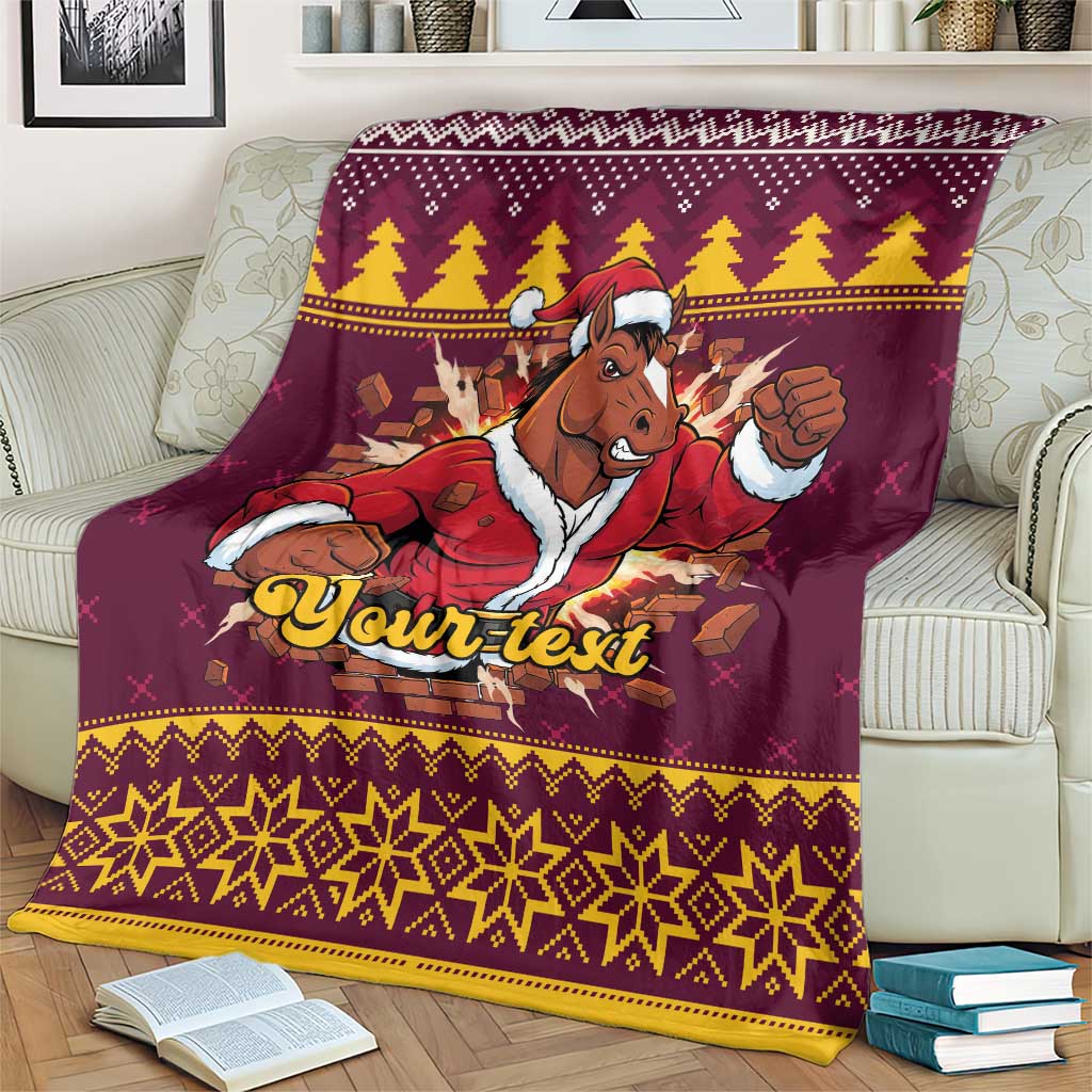 Jingle Broncos Jump Personalized Blanket Christmas Rugby League Spirit - Aussie Hoodie