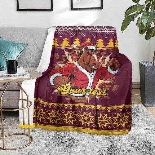 Jingle Broncos Jump Personalized Blanket Christmas Rugby League Spirit - Aussie Hoodie