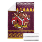 Jingle Broncos Jump Personalized Blanket Christmas Rugby League Spirit - Aussie Hoodie