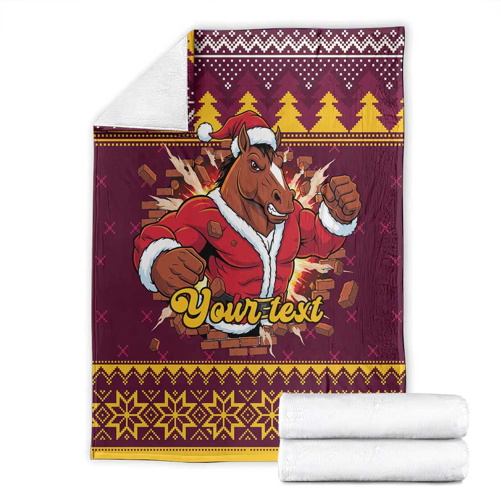 Jingle Broncos Jump Personalized Blanket Christmas Rugby League Spirit - Aussie Hoodie