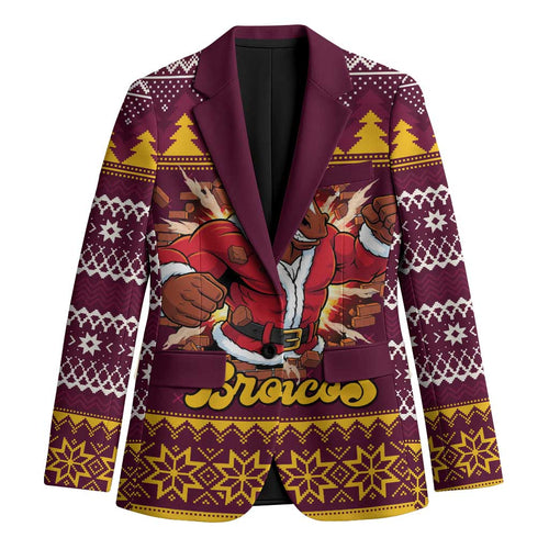 Jingle Broncos Jump Personalized Blazer Christmas Rugby League Spirit - Aussie Hoodie