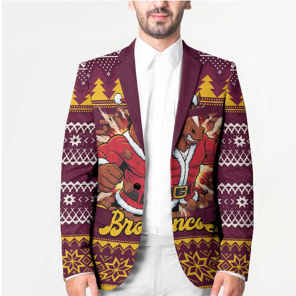 Jingle Broncos Jump Personalized Blazer Christmas Rugby League Spirit - Aussie Hoodie