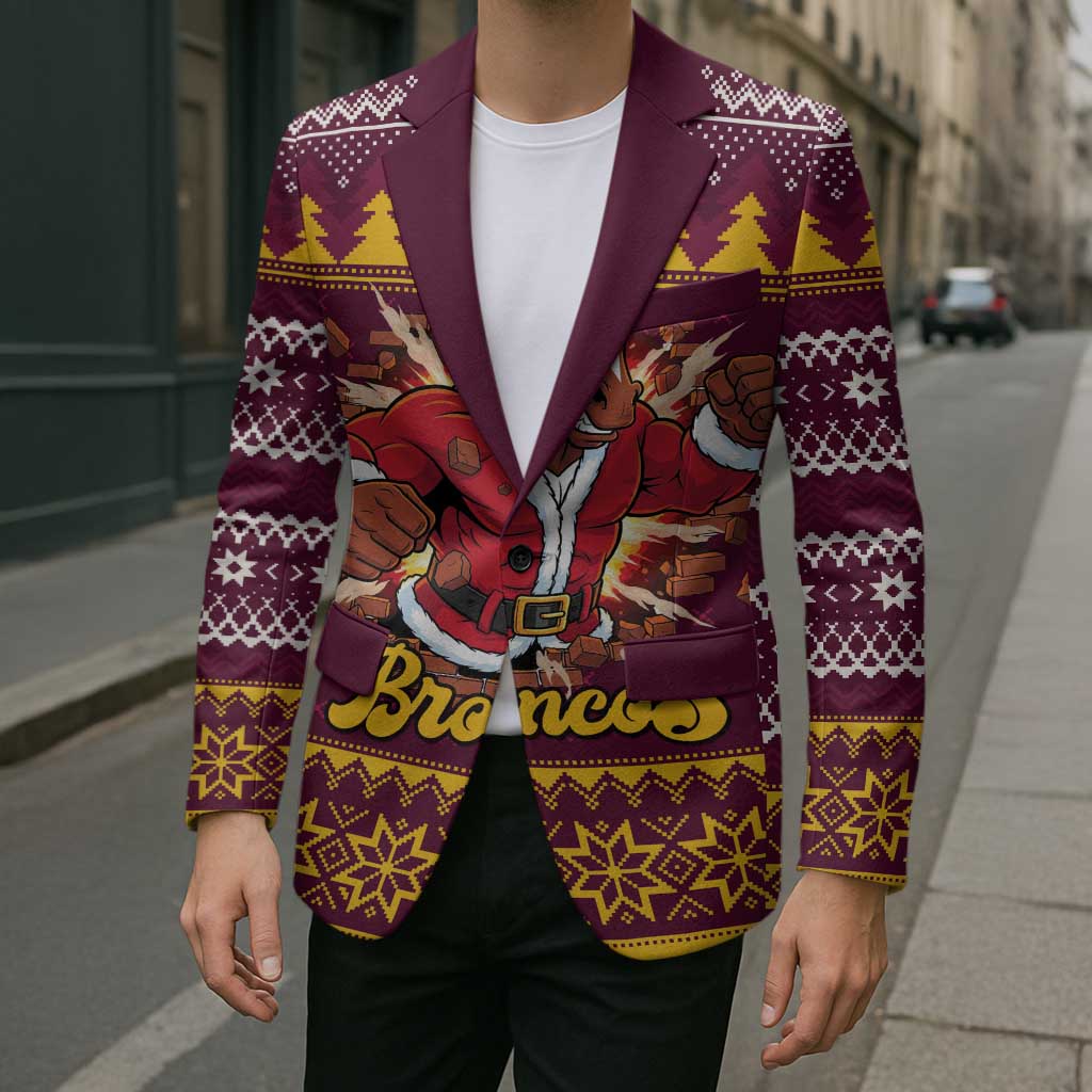 Jingle Broncos Jump Personalized Blazer Christmas Rugby League Spirit - Aussie Hoodie