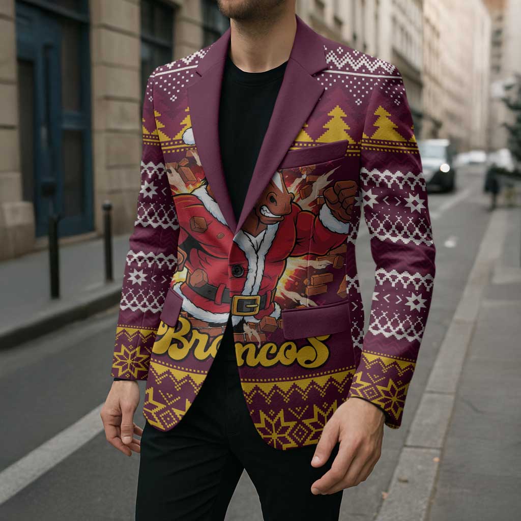 Jingle Broncos Jump Personalized Blazer Christmas Rugby League Spirit - Aussie Hoodie