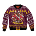 Jingle Broncos Jump Personalized Bomber Jacket Christmas Rugby League Spirit - Aussie Hoodie