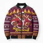 Jingle Broncos Jump Personalized Bomber Puffer Jacket Christmas Rugby League Spirit - Aussie Hoodie