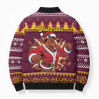 Jingle Broncos Jump Personalized Bomber Puffer Jacket Christmas Rugby League Spirit - Aussie Hoodie