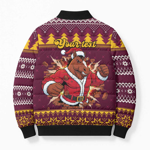 Jingle Broncos Jump Personalized Bomber Puffer Jacket Christmas Rugby League Spirit - Aussie Hoodie