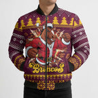 Jingle Broncos Jump Personalized Bomber Puffer Jacket Christmas Rugby League Spirit - Aussie Hoodie
