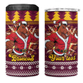 Jingle Broncos Jump Personalized 4 in 1 Can Cooler Tumbler Christmas Rugby League Spirit - Aussie Hoodie