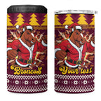 Jingle Broncos Jump Personalized 4 in 1 Can Cooler Tumbler Christmas Rugby League Spirit - Aussie Hoodie