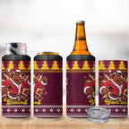Jingle Broncos Jump Personalized 4 in 1 Can Cooler Tumbler Christmas Rugby League Spirit - Aussie Hoodie