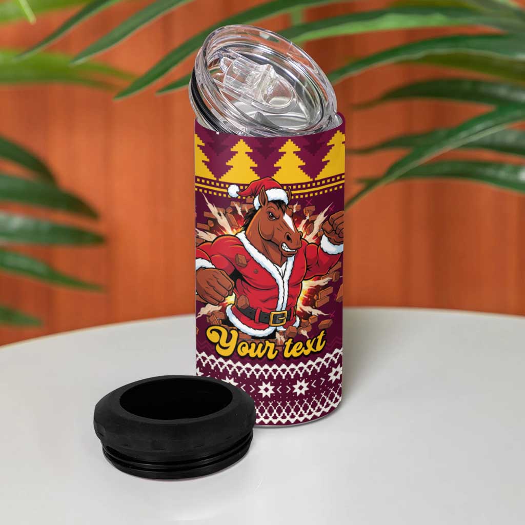 Jingle Broncos Jump Personalized 4 in 1 Can Cooler Tumbler Christmas Rugby League Spirit - Aussie Hoodie