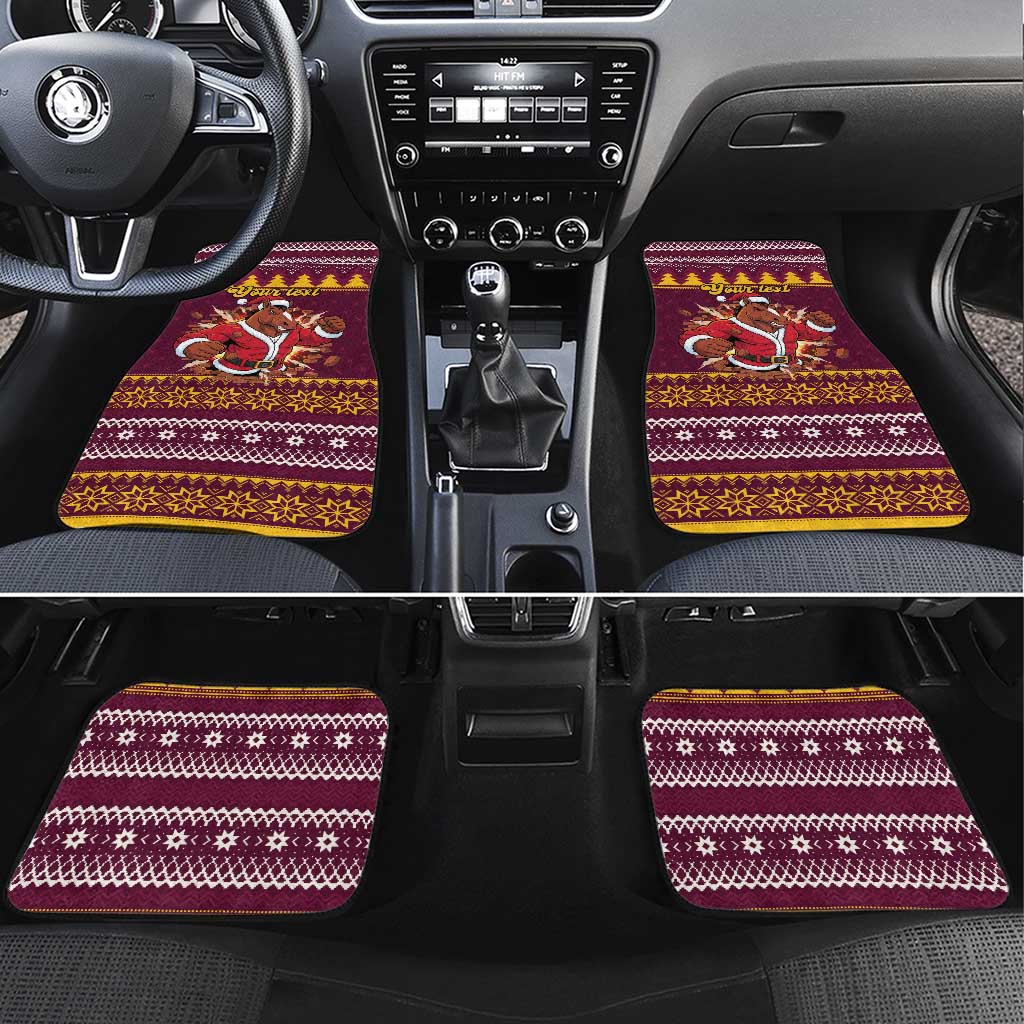 Jingle Broncos Jump Personalized Car Mats Christmas Rugby League Spirit - Aussie Hoodie