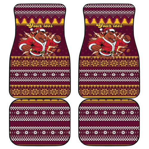 Jingle Broncos Jump Personalized Car Mats Christmas Rugby League Spirit - Aussie Hoodie