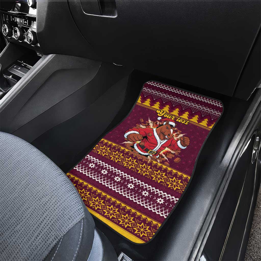 Jingle Broncos Jump Personalized Car Mats Christmas Rugby League Spirit - Aussie Hoodie