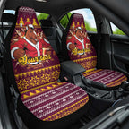 Jingle Broncos Jump Personalized Car Seat Cover Christmas Rugby League Spirit - Aussie Hoodie