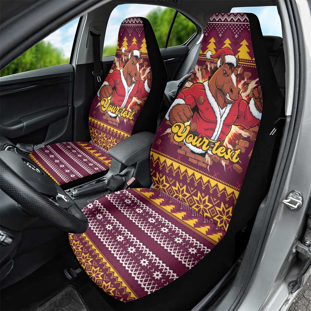 Jingle Broncos Jump Personalized Car Seat Cover Christmas Rugby League Spirit - Aussie Hoodie