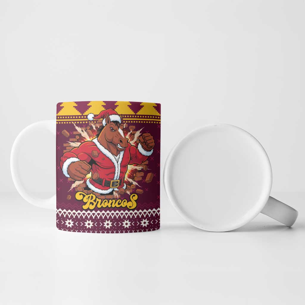 Jingle Broncos Jump Personalized Ceramic Mug Christmas Rugby League Spirit - Aussie Hoodie
