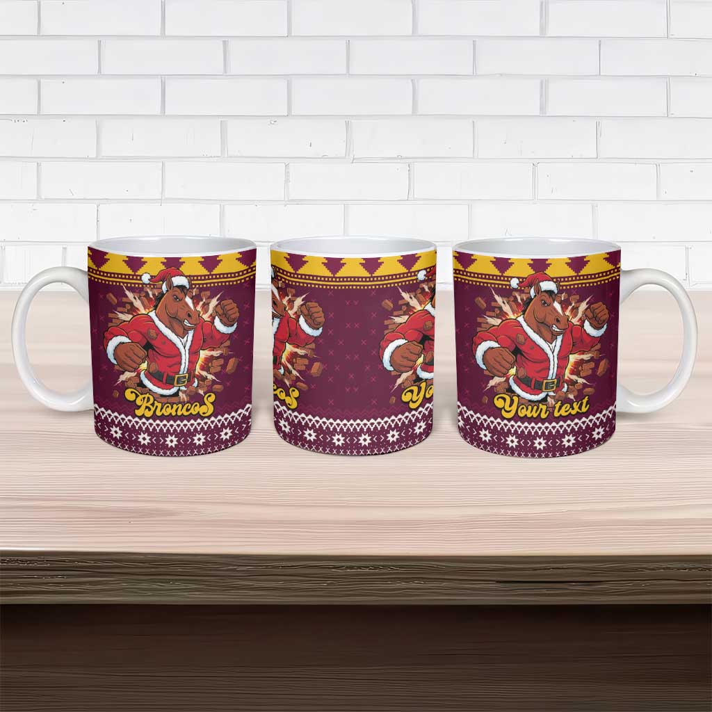 Jingle Broncos Jump Personalized Ceramic Mug Christmas Rugby League Spirit - Aussie Hoodie