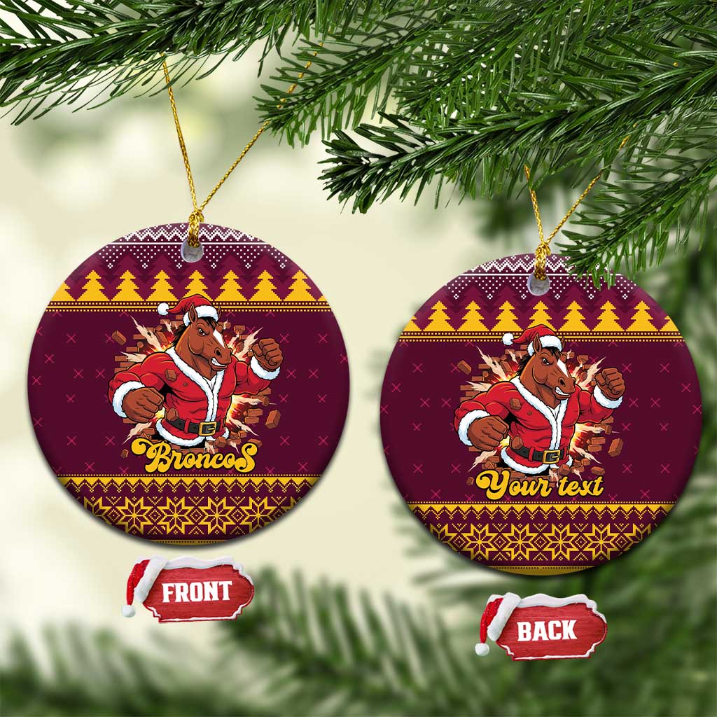 Jingle Broncos Jump Personalized Ceramic Ornament Christmas Rugby League Spirit - Aussie Hoodie