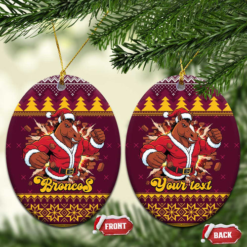 Jingle Broncos Jump Personalized Ceramic Ornament Christmas Rugby League Spirit - Aussie Hoodie