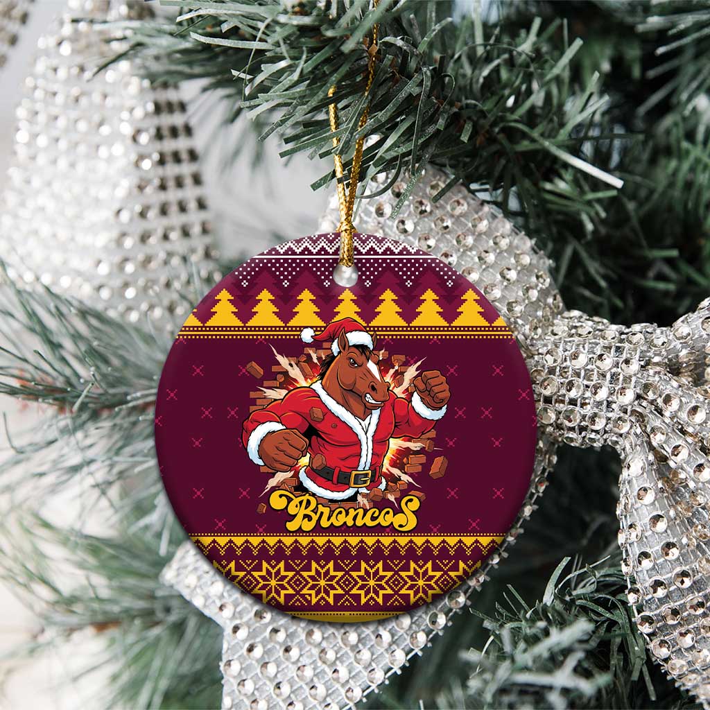 Jingle Broncos Jump Personalized Ceramic Ornament Christmas Rugby League Spirit - Aussie Hoodie