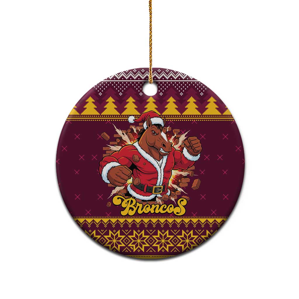 Jingle Broncos Jump Personalized Ceramic Ornament Christmas Rugby League Spirit - Aussie Hoodie
