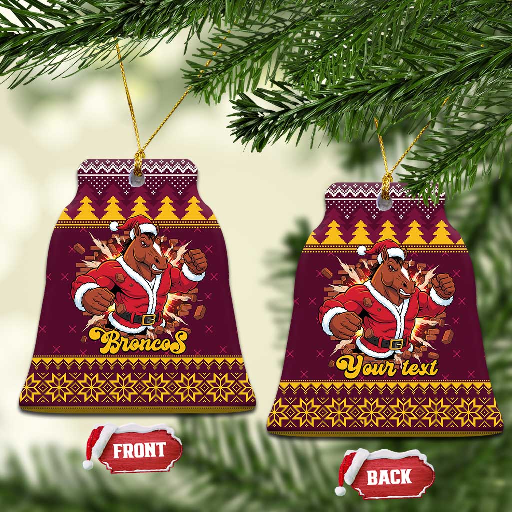 Jingle Broncos Jump Personalized Ceramic Ornament Christmas Rugby League Spirit - Aussie Hoodie