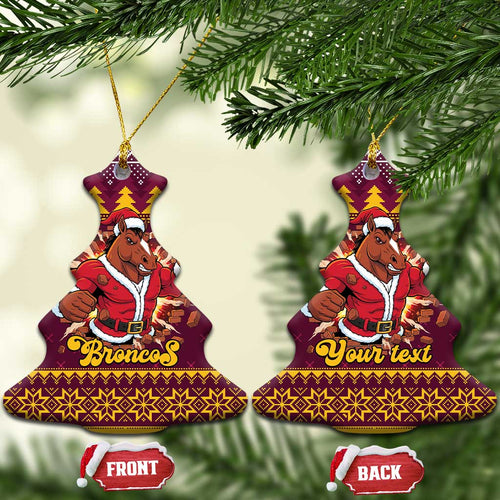 Jingle Broncos Jump Personalized Ceramic Ornament Christmas Rugby League Spirit - Aussie Hoodie