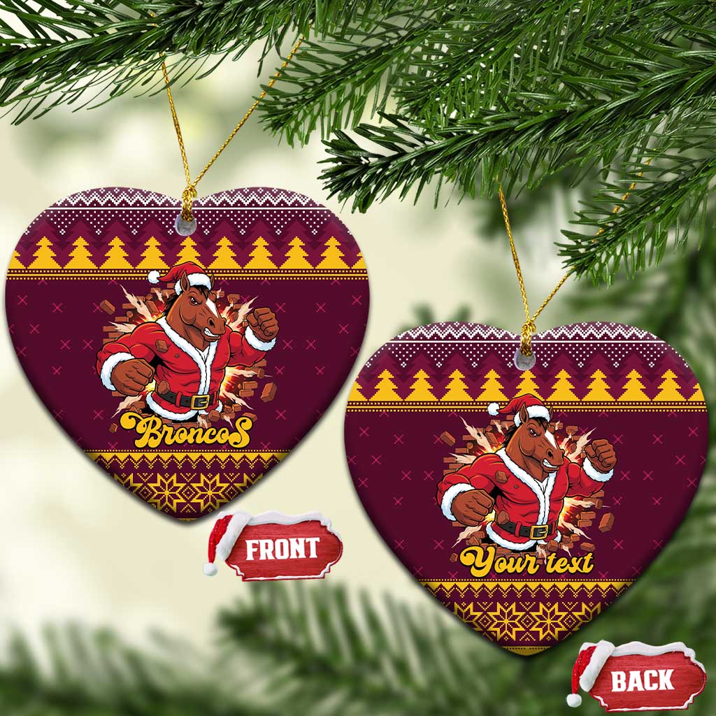 Jingle Broncos Jump Personalized Ceramic Ornament Christmas Rugby League Spirit - Aussie Hoodie
