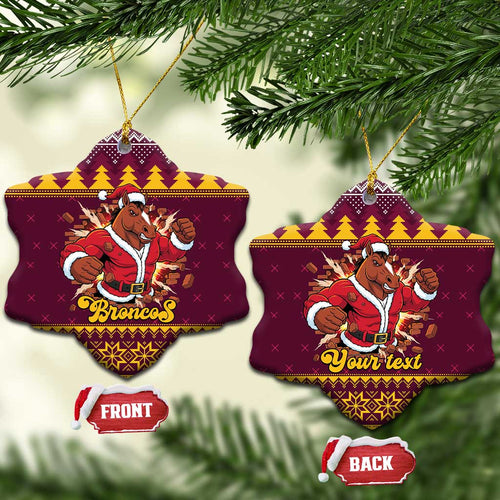Jingle Broncos Jump Personalized Ceramic Ornament Christmas Rugby League Spirit - Aussie Hoodie