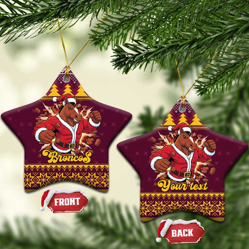 Jingle Broncos Jump Personalized Ceramic Ornament Christmas Rugby League Spirit - Aussie Hoodie