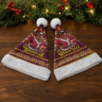 Jingle Broncos Jump Personalized Christmas Santa Hat Christmas Rugby League Spirit - Aussie Hoodie