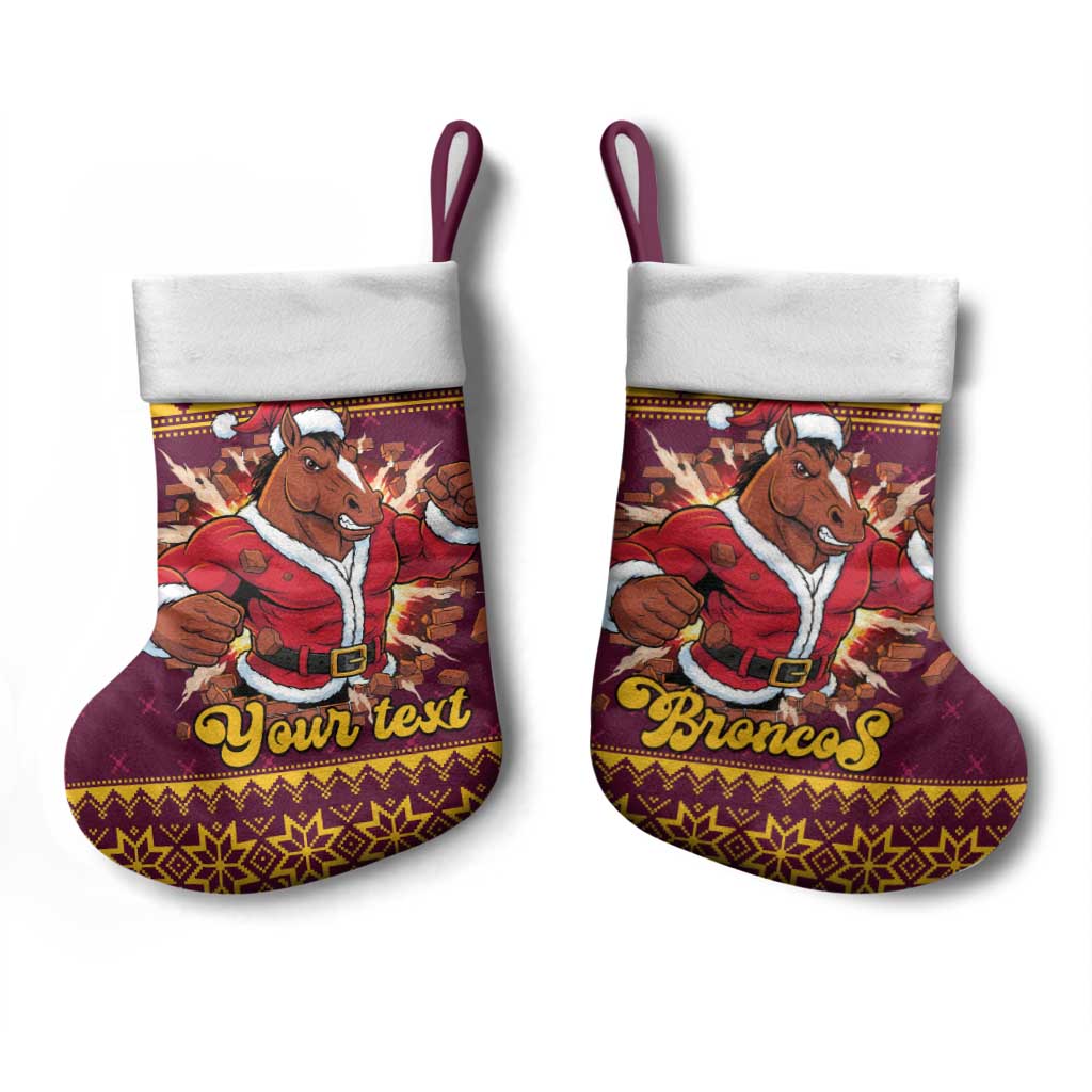 Jingle Broncos Jump Personalized Christmas Stocking Christmas Rugby League Spirit - Aussie Hoodie