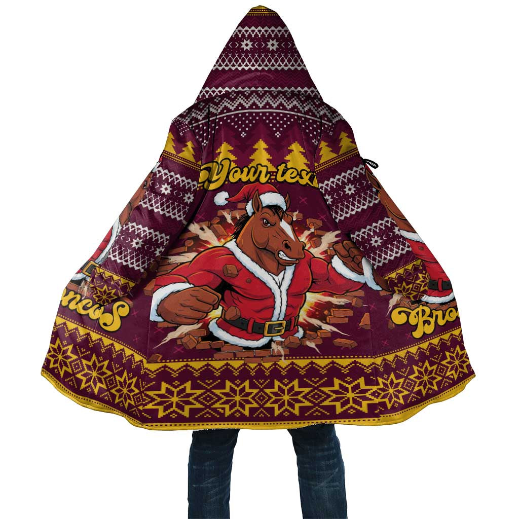 Jingle Broncos Jump Personalized Cloak Christmas Rugby League Spirit - Aussie Hoodie