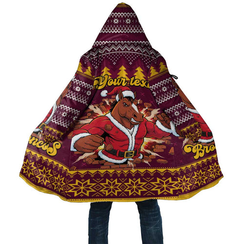 Jingle Broncos Jump Personalized Cloak Christmas Rugby League Spirit - Aussie Hoodie