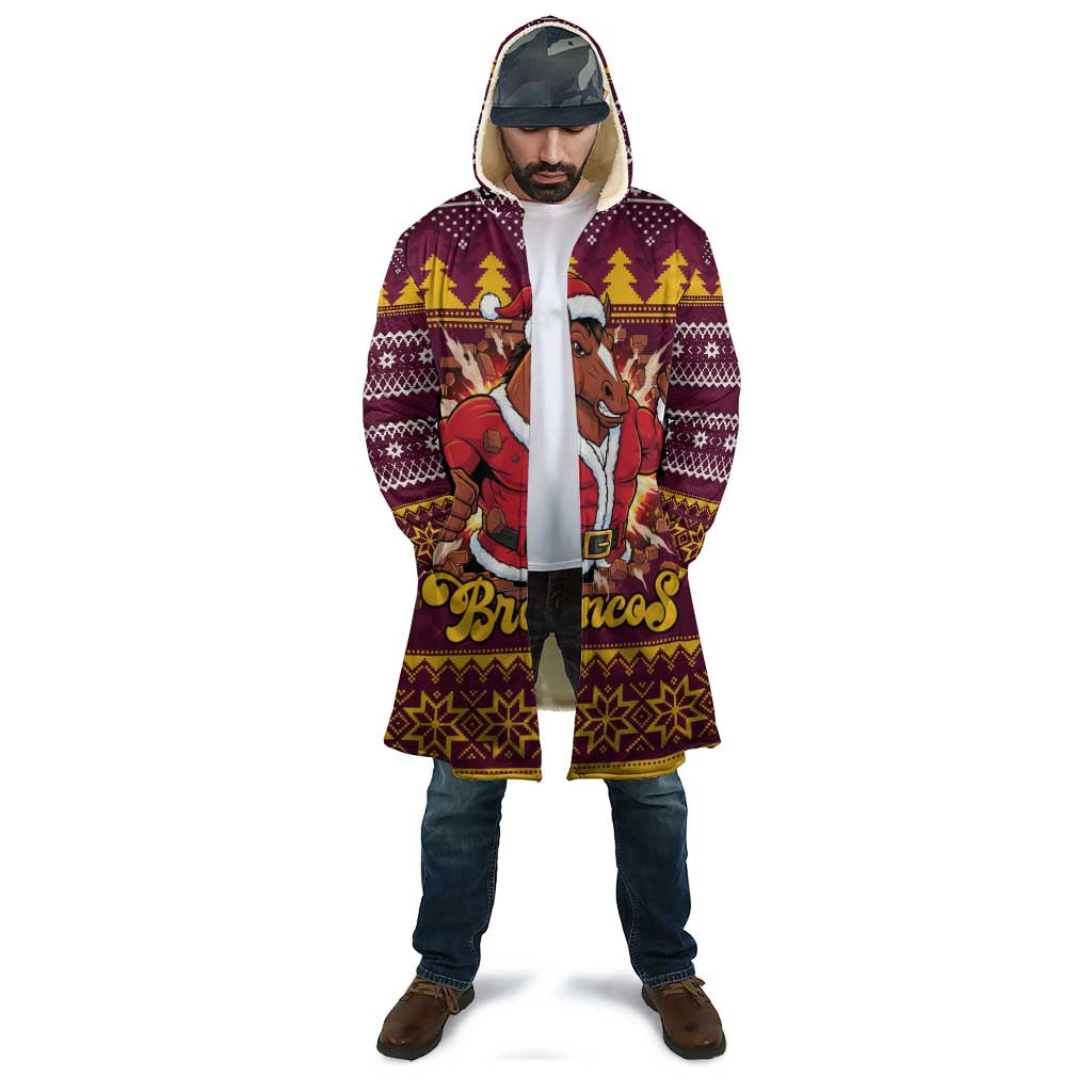 Jingle Broncos Jump Personalized Cloak Christmas Rugby League Spirit - Aussie Hoodie