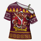 Jingle Broncos Jump Personalized Cross Shoulder Shirt Christmas Rugby League Spirit - Aussie Hoodie