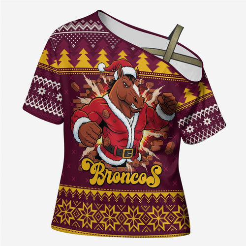 Jingle Broncos Jump Personalized Cross Shoulder Shirt Christmas Rugby League Spirit - Aussie Hoodie