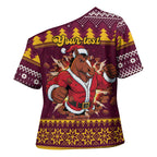Jingle Broncos Jump Personalized Cross Shoulder Shirt Christmas Rugby League Spirit - Aussie Hoodie