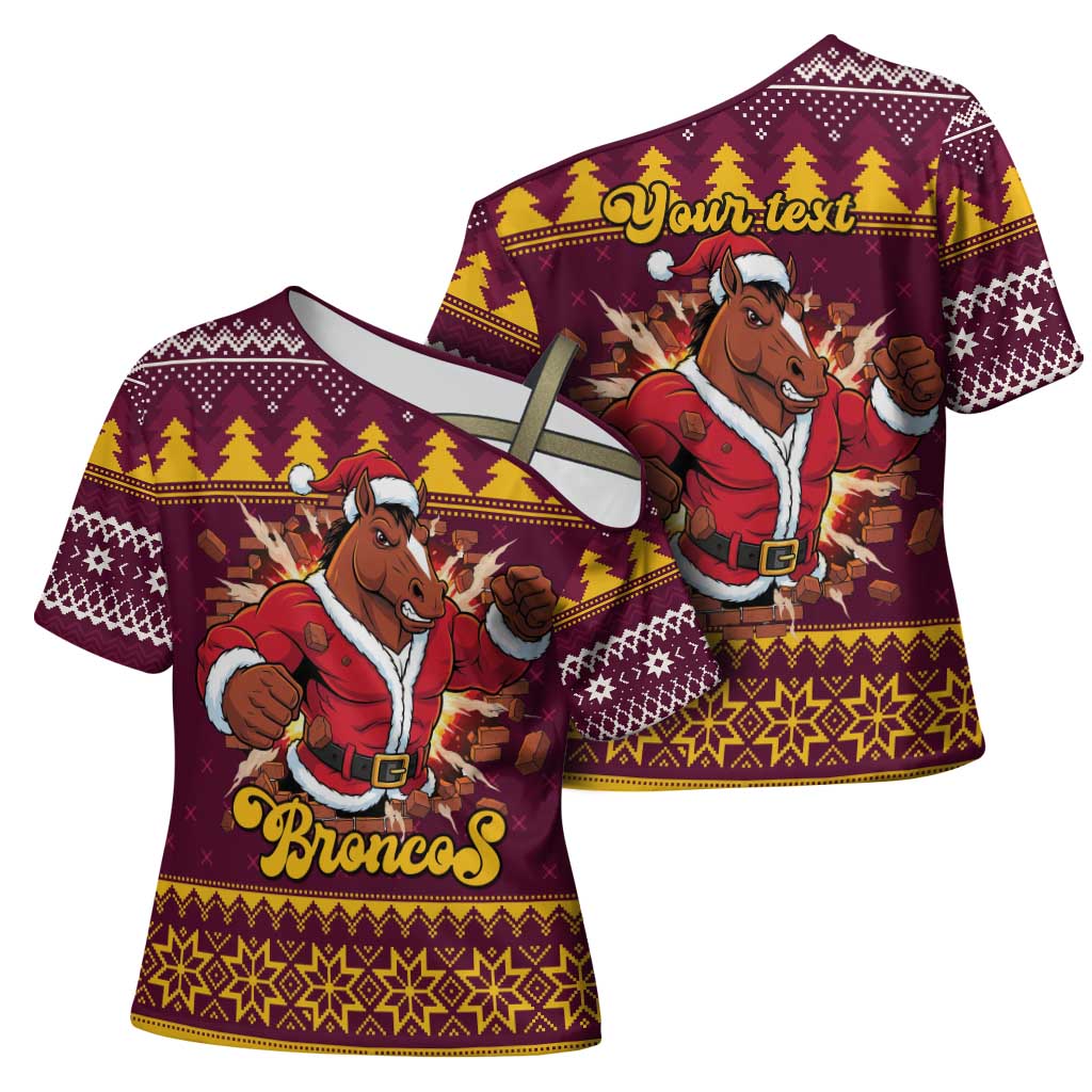 Jingle Broncos Jump Personalized Cross Shoulder Shirt Christmas Rugby League Spirit - Aussie Hoodie