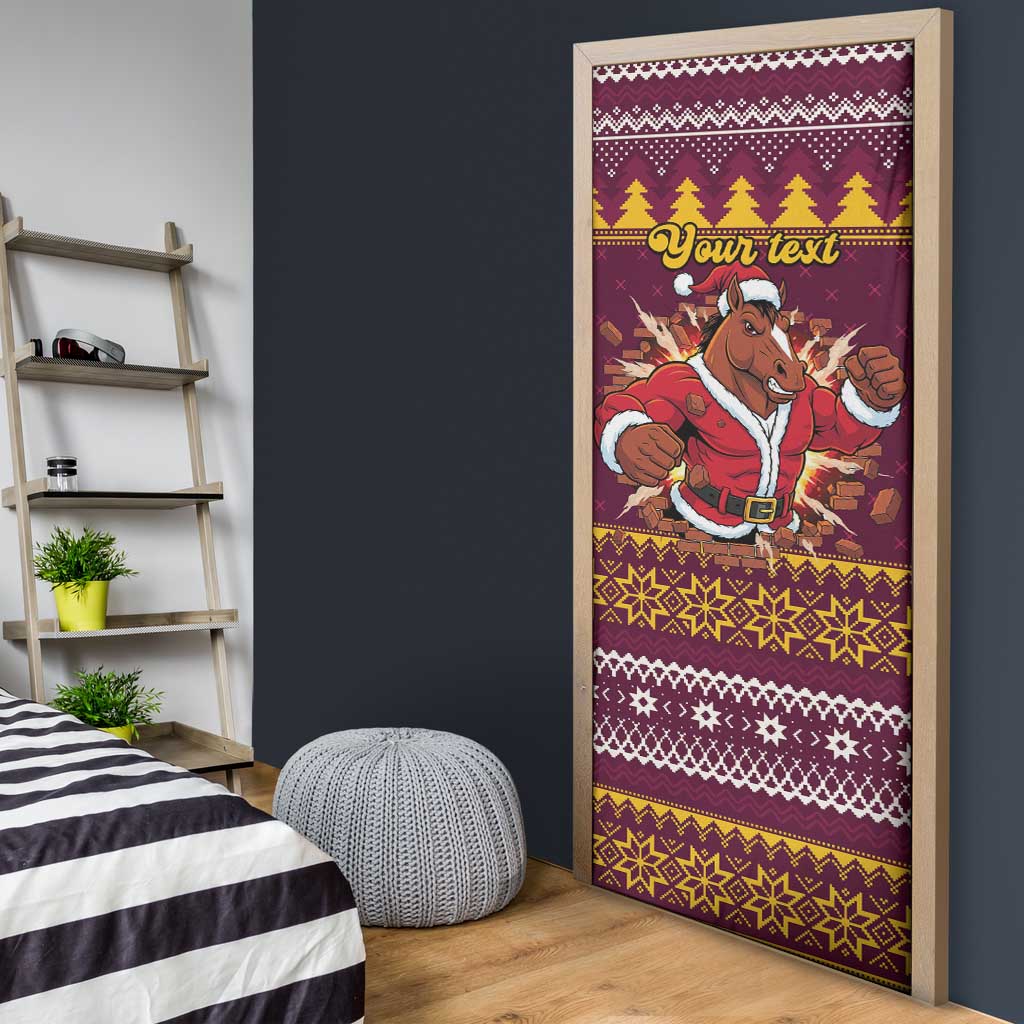 Jingle Broncos Jump Personalized Door Cover Christmas Rugby League Spirit - Aussie Hoodie