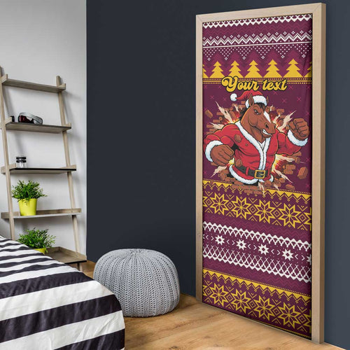 Jingle Broncos Jump Personalized Door Cover Christmas Rugby League Spirit - Aussie Hoodie